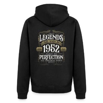 Légende 1952 70e anniversaire Cadeau Hommes Drôle - Veste à capuche bio Premium Unisexe - noir - Dos - Nico (187cm)