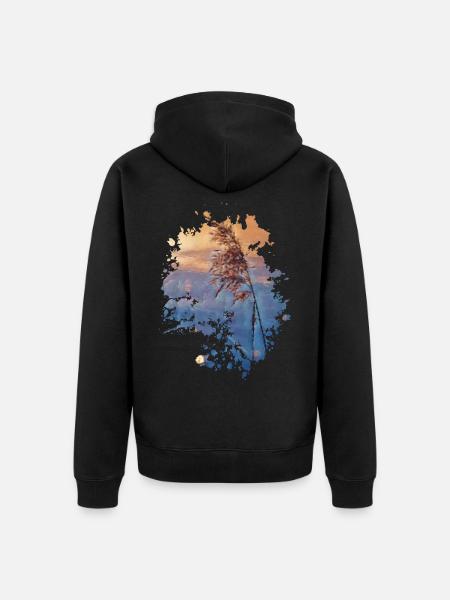 Getreide - Unisex Premium Bio Zip Hoodie - Schwarz