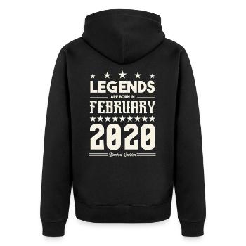 Cadeau Légende Février 2020. cadeau février 2020. - Veste à capuche bio Premium Unisexe - noir - Dos - Nico (187cm)