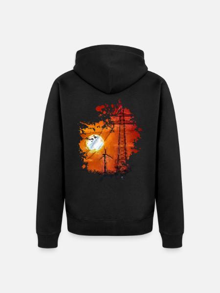 Sonnenuntergang - Unisex Premium Bio Zip Hoodie - Schwarz
