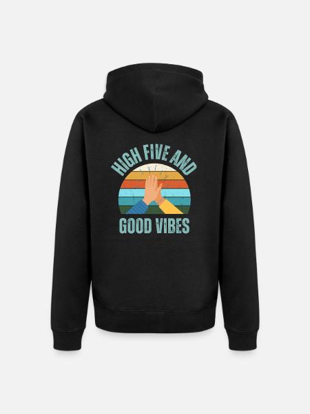 High five e buone vibrazioni - Ekologisk premiumluvjack unisex - svart
