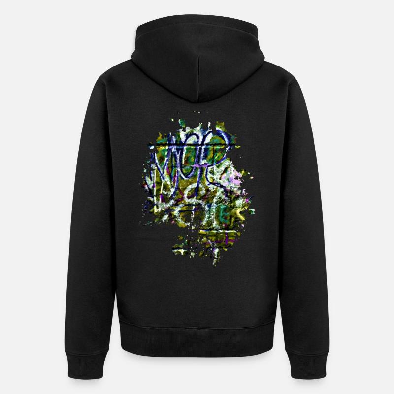 Graffiti - Unisex Premium Bio Zip Hoodie - Schwarz