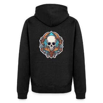 SkullOld - Veste à capuche bio Premium Unisexe - noir - Dos - Nico (187cm)
