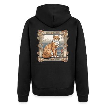 Chat noble - Veste à capuche bio Premium Unisexe - noir - Dos - Nico (187cm)