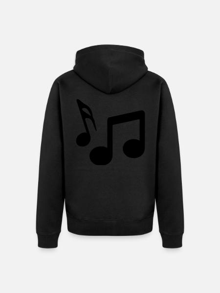 Musical notes sign - Unisex Premium Organic Zip Hoodie - black