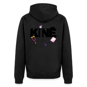 Kiné Cadeau pour Masseur Kinésithérapeute - Veste à capuche bio Premium Unisexe - noir - Dos - Nico (187cm)