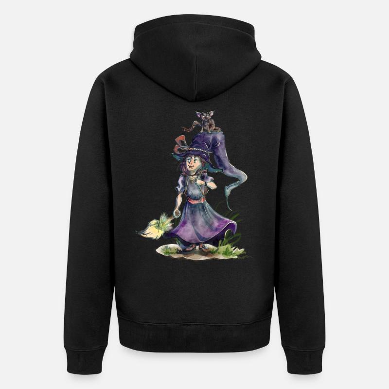 Little Witch - Veste à capuche bio Premium Unisexe - noir