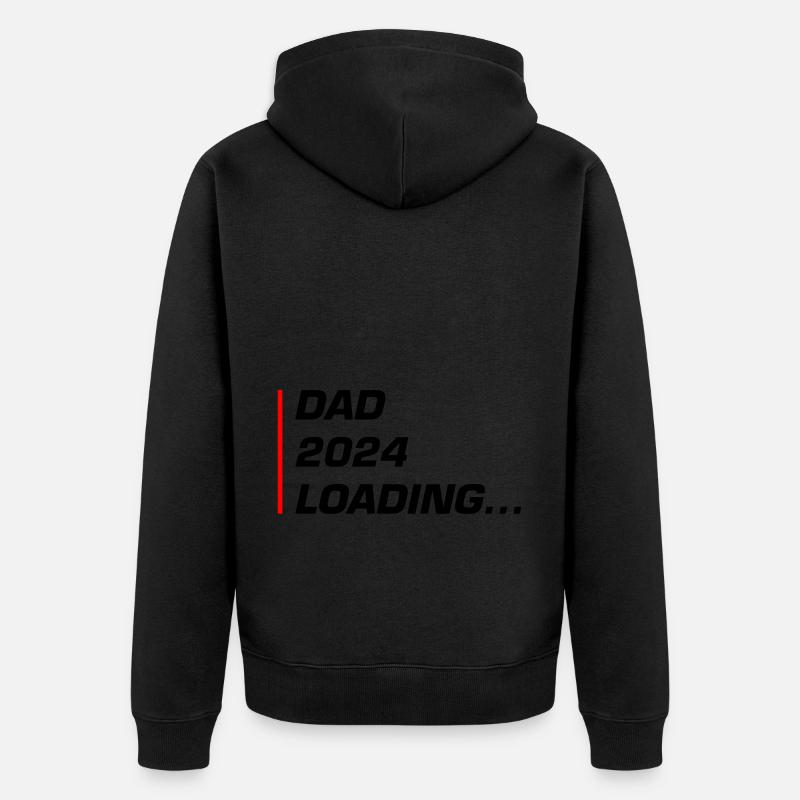 Dad 2024 Loading Papa - Unisex Premium Bio Zip Hoodie - Schwarz