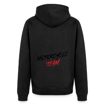 Équipe moto - Veste à capuche bio Premium Unisexe - noir - Dos - Nico (187cm)