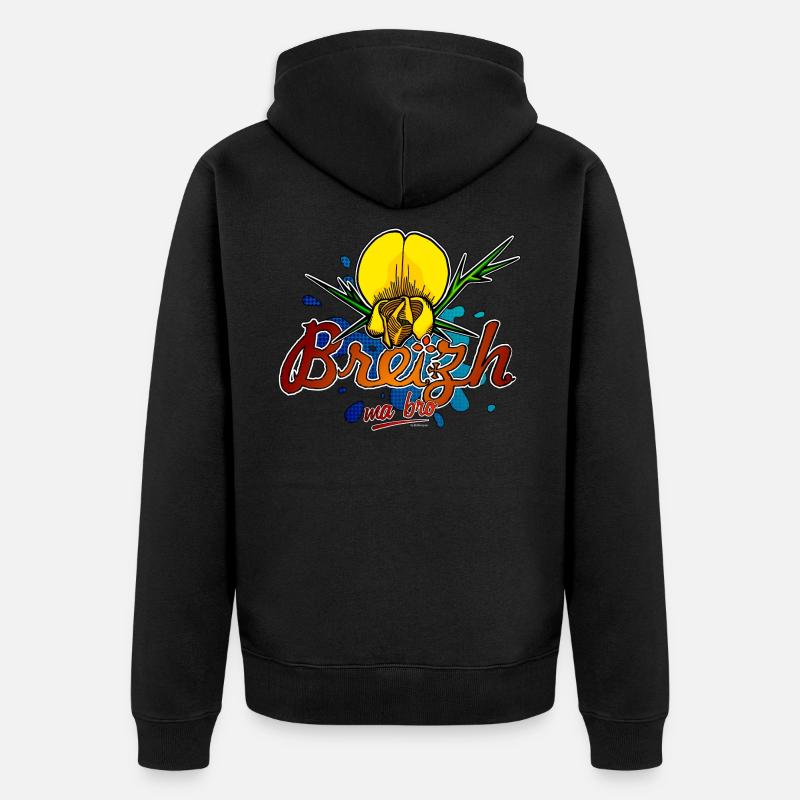 Ajonc de Bretagne - Veste à capuche bio Premium Unisexe - noir