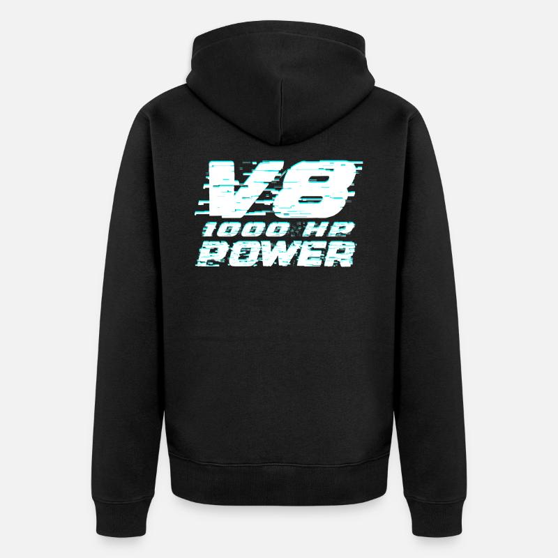 V8 - Veste à capuche bio Premium Unisexe - noir