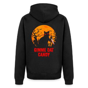 Gimme Dat Candy Chat Effrayant Halloween - Veste à capuche bio Premium Unisexe - noir - Dos - Nico (187cm)