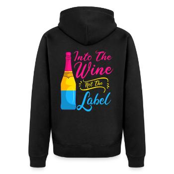 Dans le vin pas l’étiquette Lgbt Pansexual Pride - Veste à capuche bio Premium Unisexe - noir - Dos - Nico (187cm)