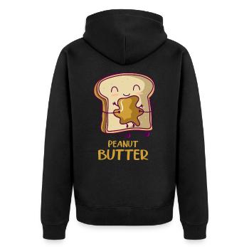 Erdnussbutter Pb&j Peanut Butter Jelly Halloween - Unisex Premium Organic Zip Hoodie - black - Back - Nico (187cm)