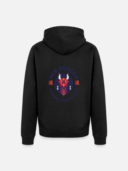 Red Dragon_Gaming Community - Unisex Premium Organic Zip Hoodie - black
