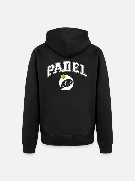 Padel - Cadeau pour joueur de padel - Premium økologisk unisex-hættejakke - sort