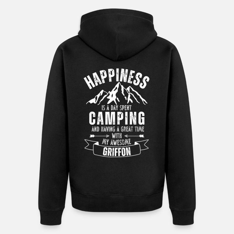 Camping et Griffon - Veste à capuche bio Premium Unisexe - noir