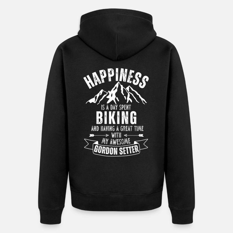 Cyclisme et Gordon-Setter - Veste à capuche bio Premium Unisexe - noir