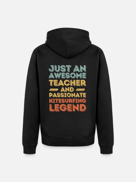 Instructor Kitesurfing retro - Unisex Premium Organic Zip Hoodie - black