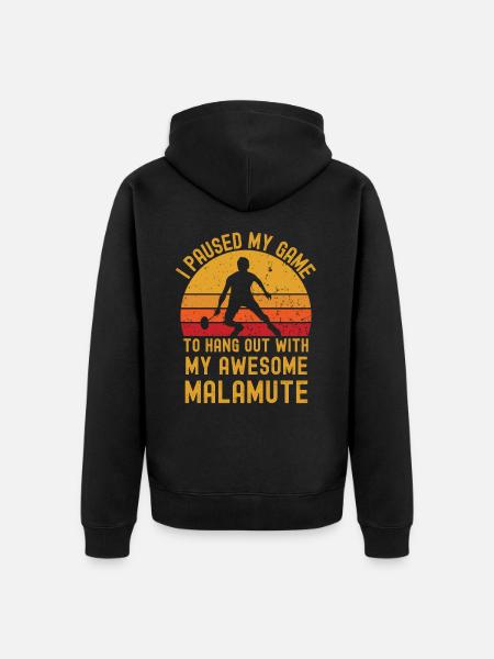 Badminton and Malamute - Unisex Premium Organic Zip Hoodie - black
