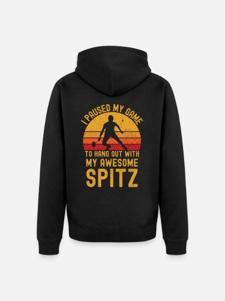 Badminton and Spitz - Unisex Premium Organic Zip Hoodie - black