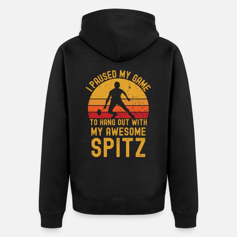 Badminton et Spitz - Veste à capuche bio Premium Unisexe - noir