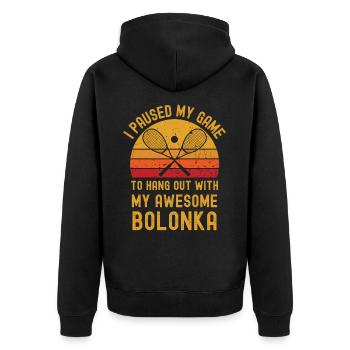 Courge et Bolonka - Veste à capuche bio Premium Unisexe - noir - Dos - Nico (187cm)