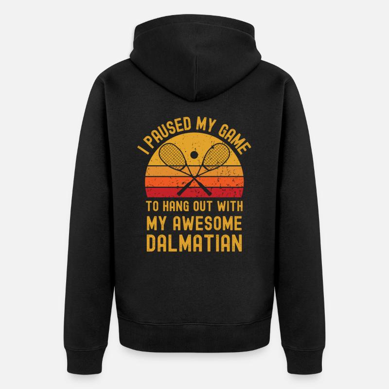 Squash und Dalmatiner - Unisex Premium Bio Zip Hoodie - Schwarz