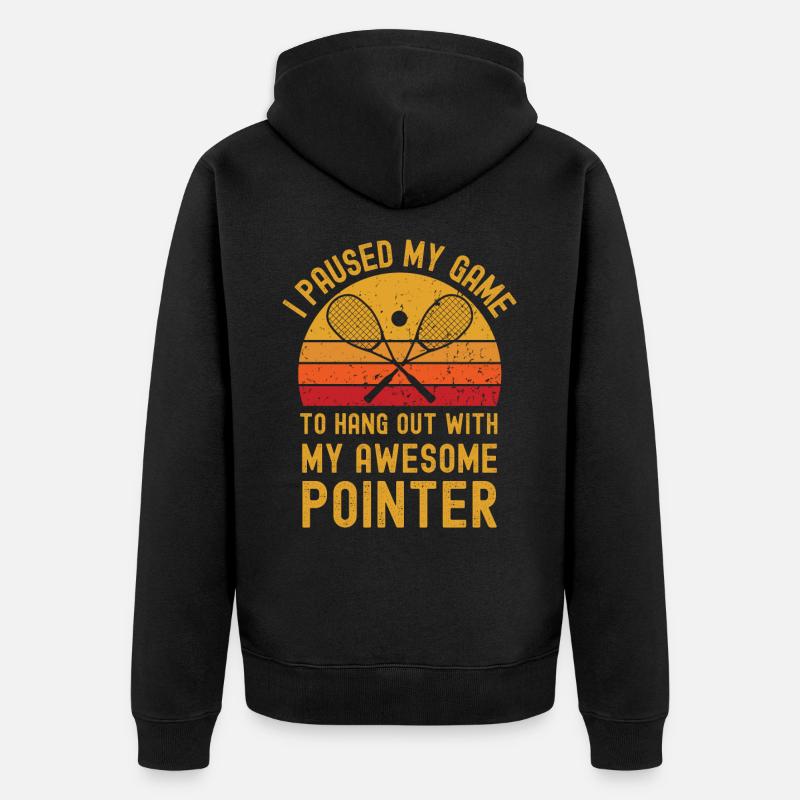 Squash und Pointer - Unisex Premium Bio Zip Hoodie - Schwarz