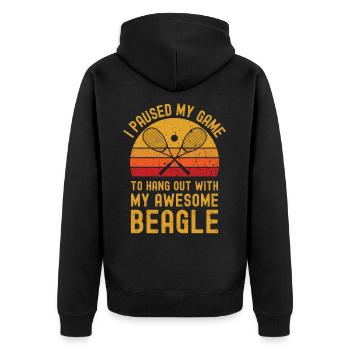 Courge et Beagle - Veste à capuche bio Premium Unisexe - noir - Dos - Nico (187cm)