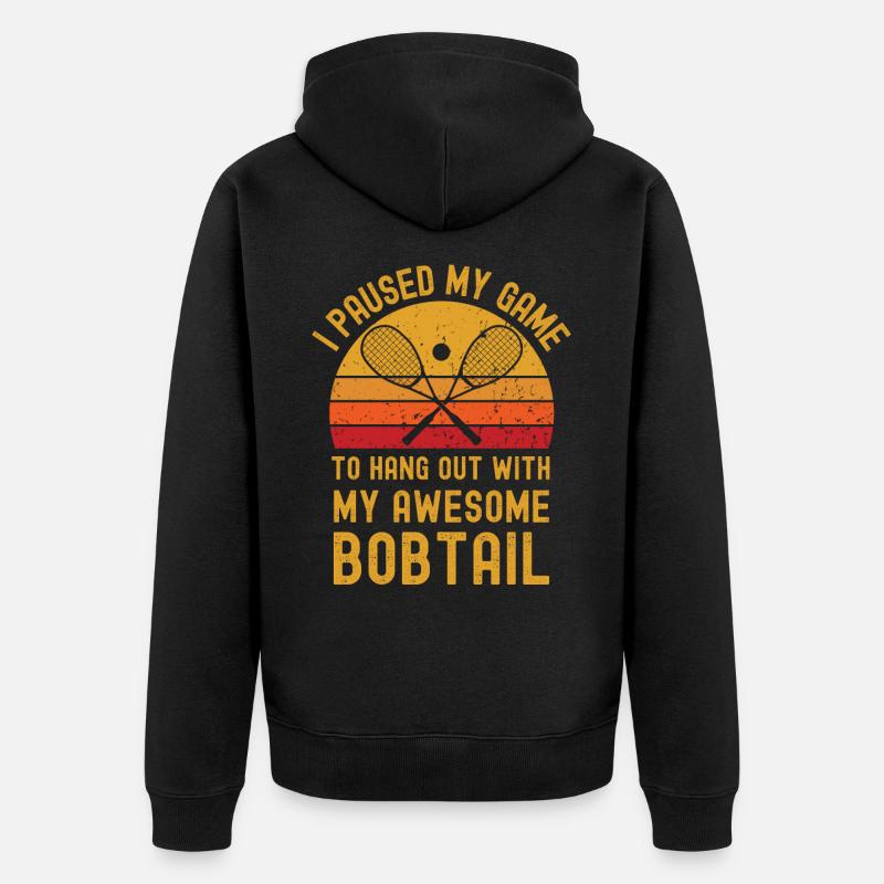 Courge et bobtail - Veste à capuche bio Premium Unisexe - noir