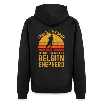 Football et Berger Belge - Veste à capuche bio Premium Unisexe - noir - Dos - Nico (187cm)