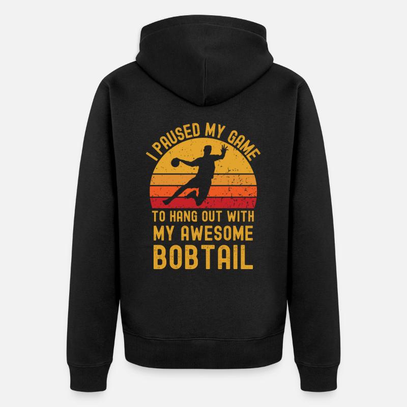 Handball et Bobtail - Veste à capuche bio Premium Unisexe - noir