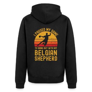 Handball et Berger Belge - Veste à capuche bio Premium Unisexe - noir - Dos - Nico (187cm)