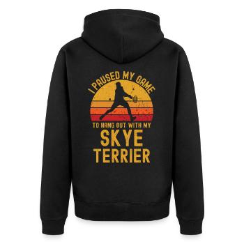 Tennis et Skye Terriers - Veste à capuche bio Premium Unisexe - noir - Dos - Nico (187cm)