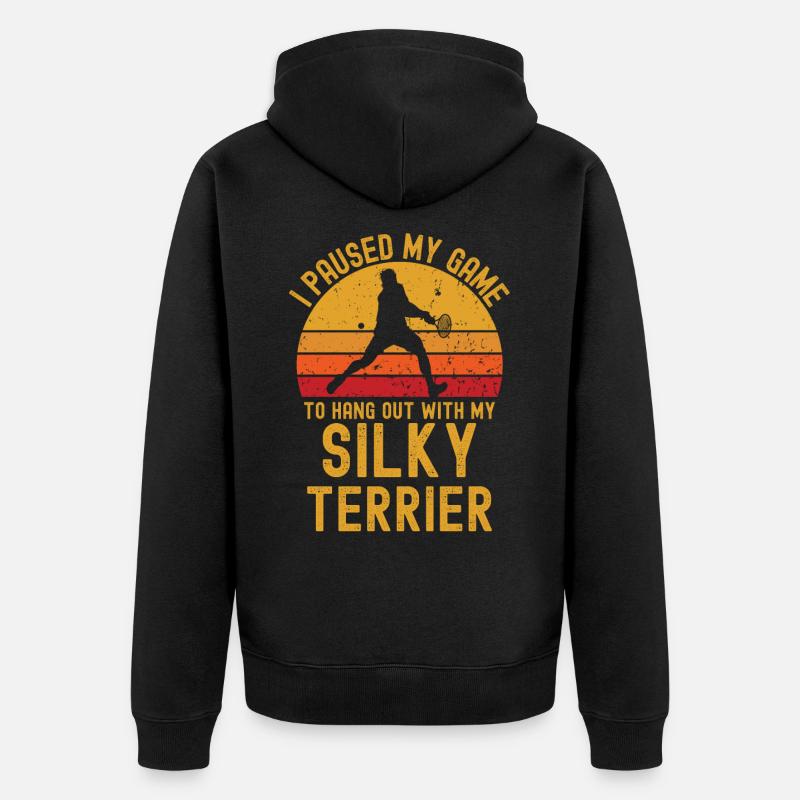 Tennis et Silky-Terrier - Veste à capuche bio Premium Unisexe - noir