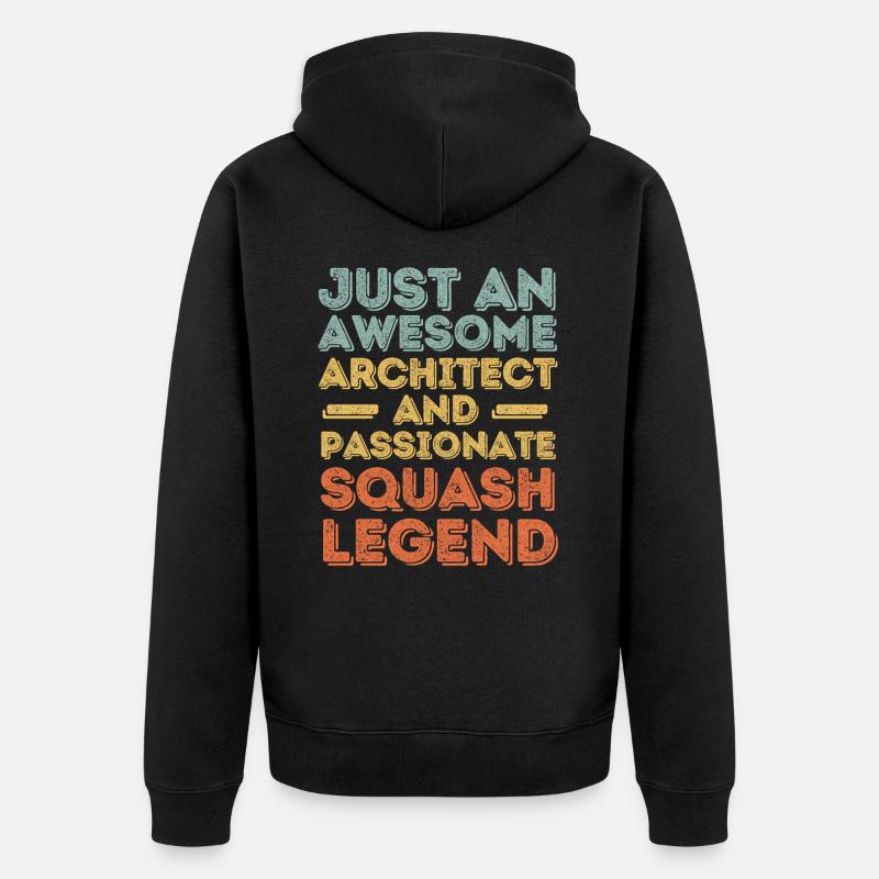 Architecte Squash rétro - Veste à capuche bio Premium Unisexe - noir