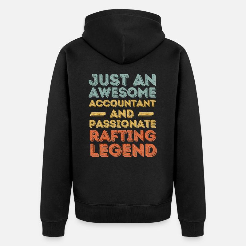 Comptable rafting rétro - Veste à capuche bio Premium Unisexe - noir