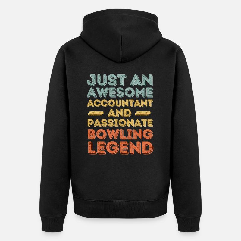 Comptable Bowling rétro - Veste à capuche bio Premium Unisexe - noir