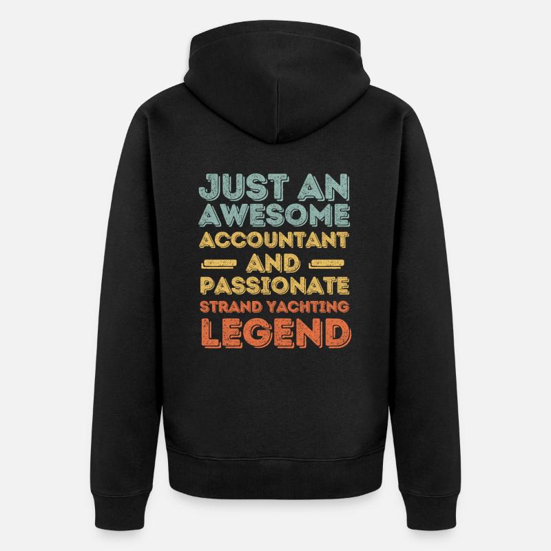 Comptable voiles de sable rétro - Veste à capuche bio Premium Unisexe - noir