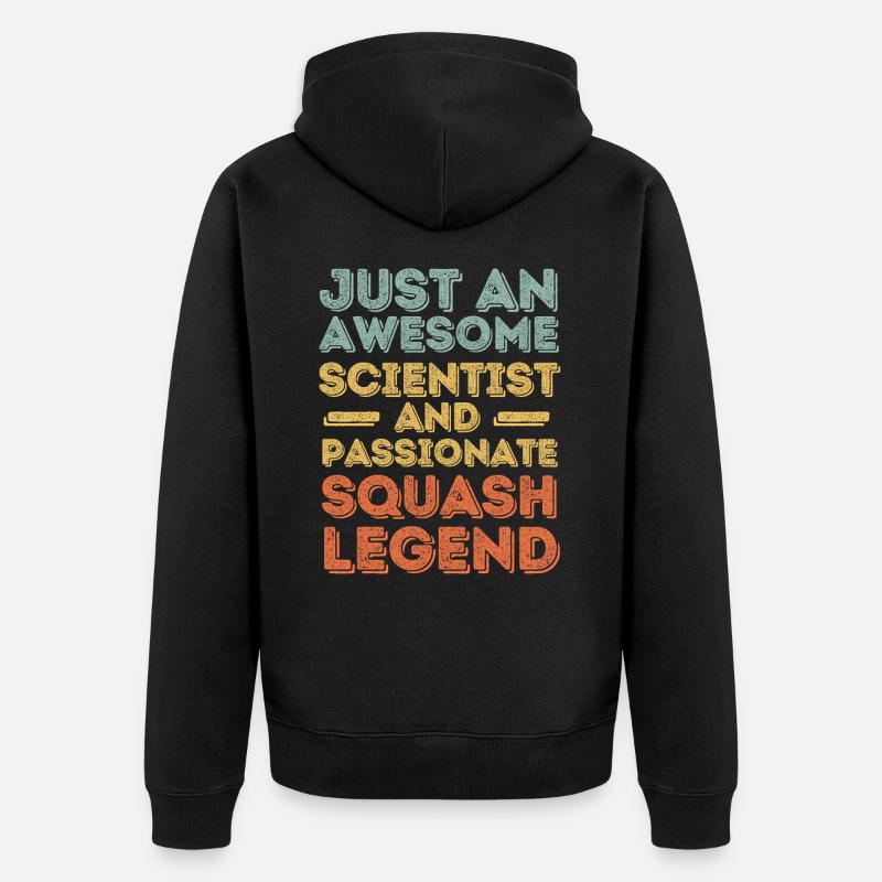 Scientifique Squash rétro - Veste à capuche bio Premium Unisexe - noir