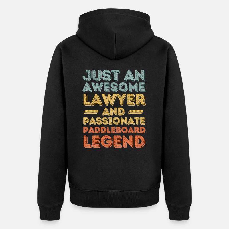 Paddleboard avocat rétro - Veste à capuche bio Premium Unisexe - noir