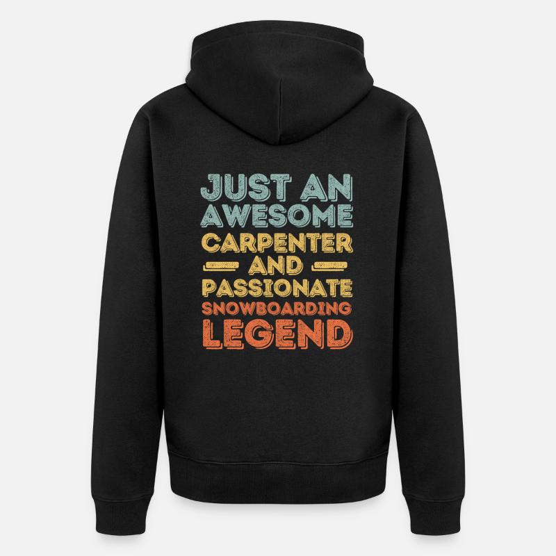 Zimmermann Snowboard rétro - Veste à capuche bio Premium Unisexe - noir