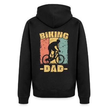 Papa vélo rétro - Veste à capuche bio Premium Unisexe - noir - Dos - Nico (187cm)