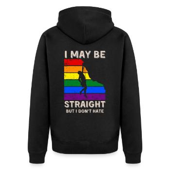 Escalader les droits LGBT - Veste à capuche bio Premium Unisexe - noir - Dos - Nico (187cm)