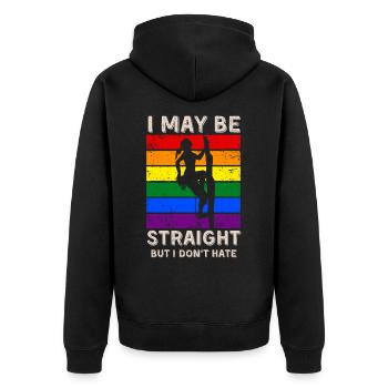 Escalader les droits LGBT - Veste à capuche bio Premium Unisexe - noir - Dos - Nico (187cm)
