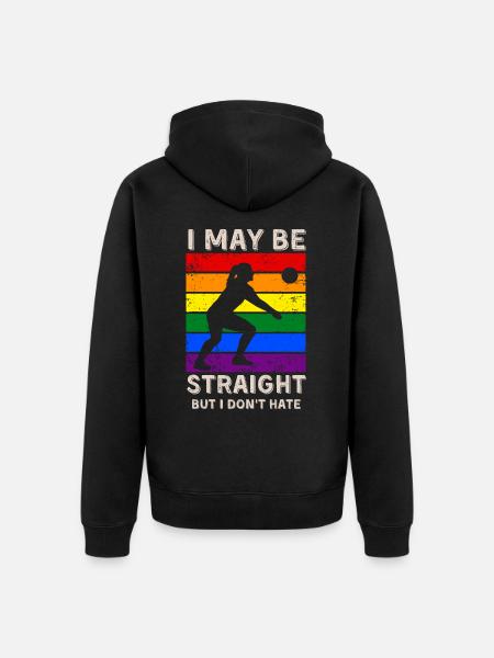 Volleyball LGBT Rights - Unisex Premium Organic Zip Hoodie - black