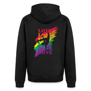 Capoeira LGBT Pride - Veste à capuche bio Premium Unisexe - noir - Dos - Nico (187cm)