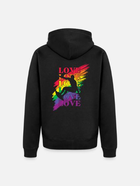 Surfing LGBT Pride - Unisex Premium Organic Zip Hoodie - black