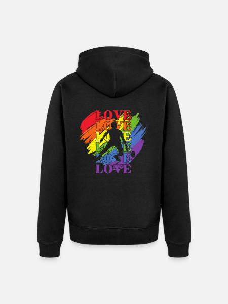 Badminton LGBT Pride - Veste à capuche bio Premium Unisexe - noir